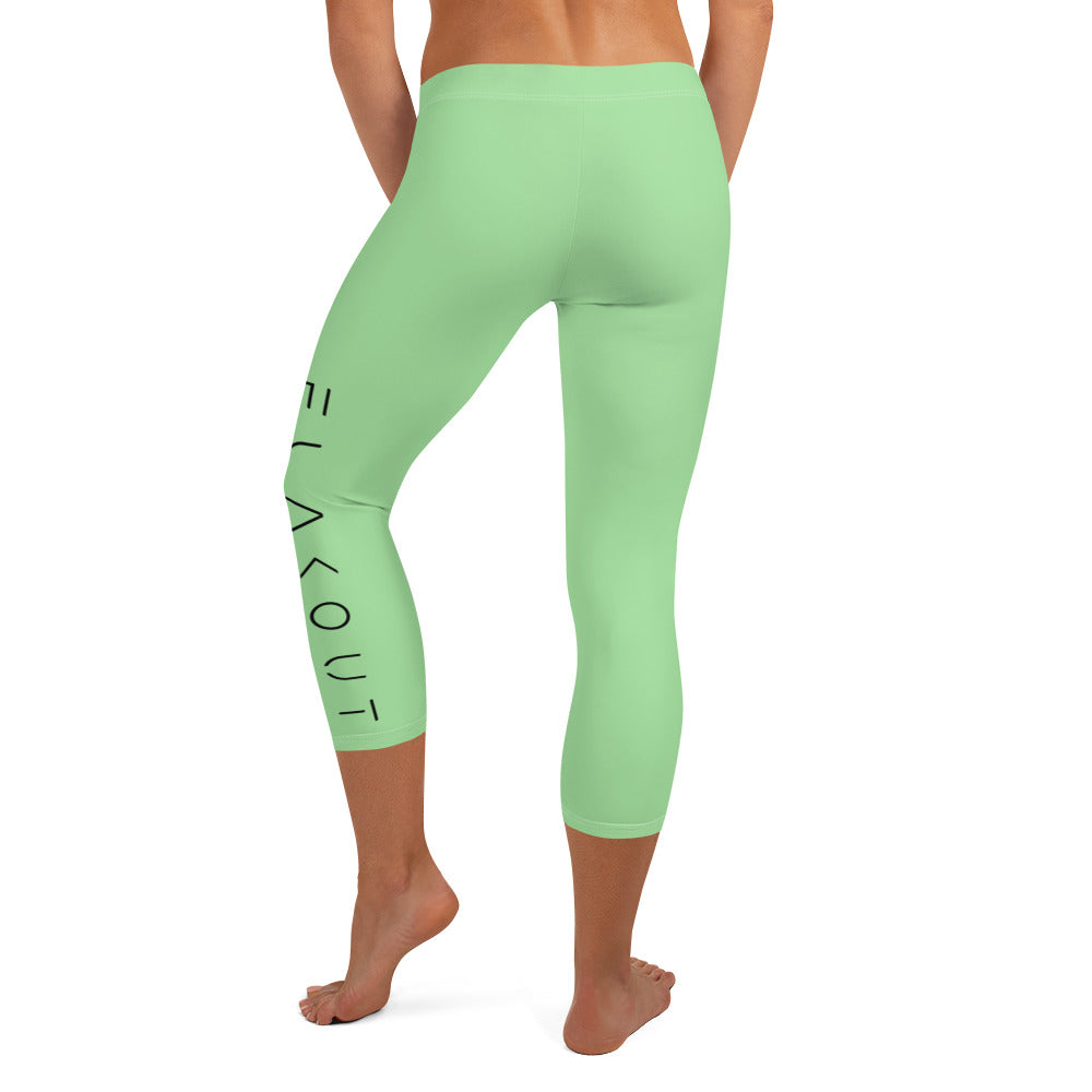 Minty Mirage Women's Capri Leggings - FLAKOUT