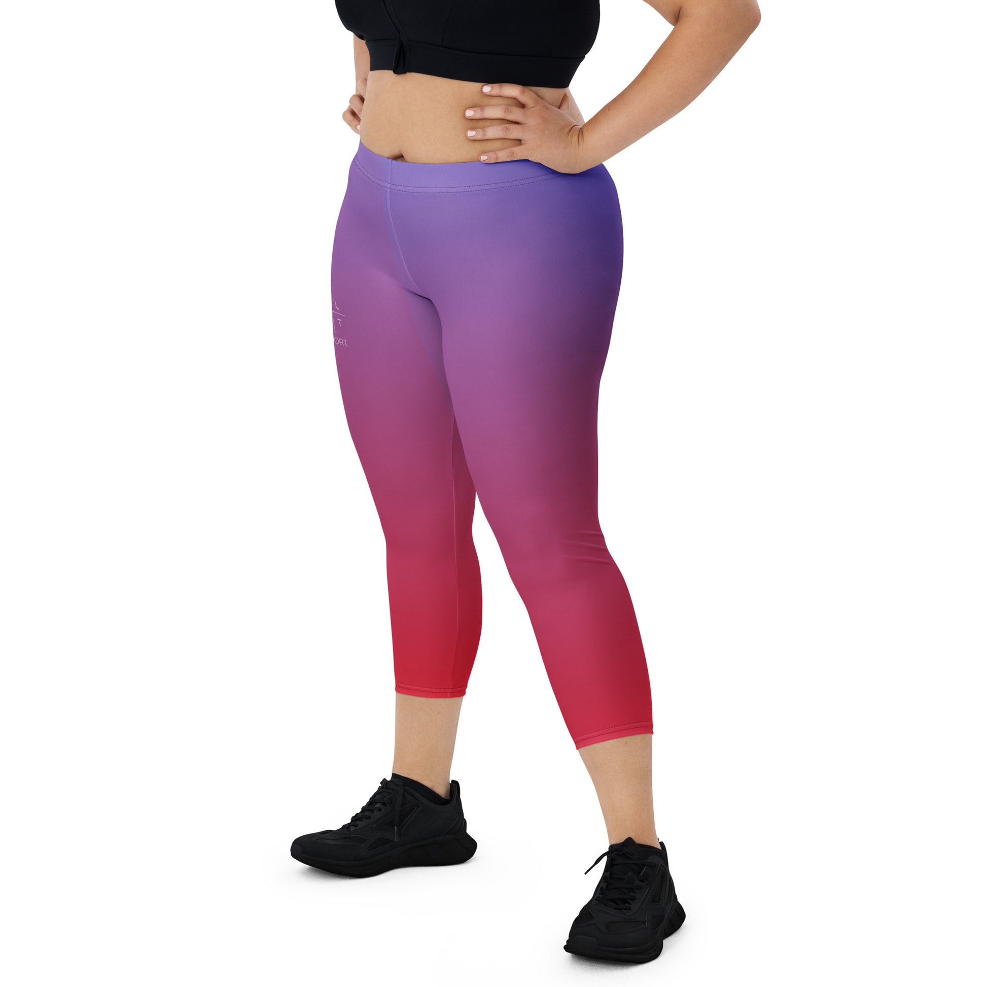 Cobalt Crescendo FLAKOUT Sport Women's Capri Leggings - FLAKOUT