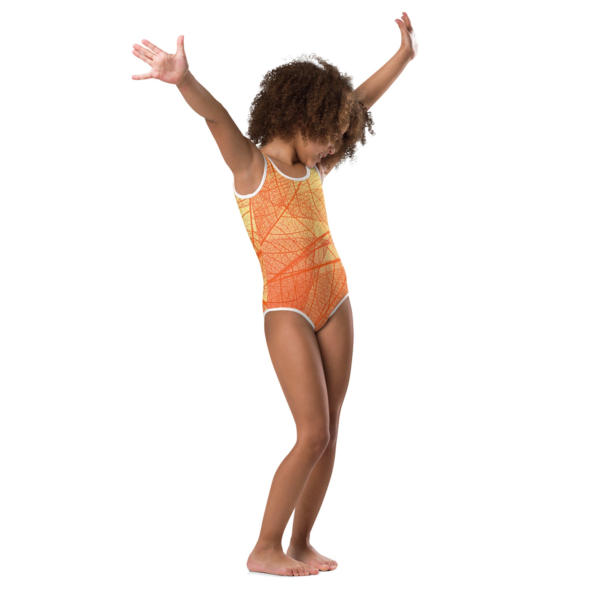 Vermilion Wisps Girl's Swimsuit - FLAKOUT