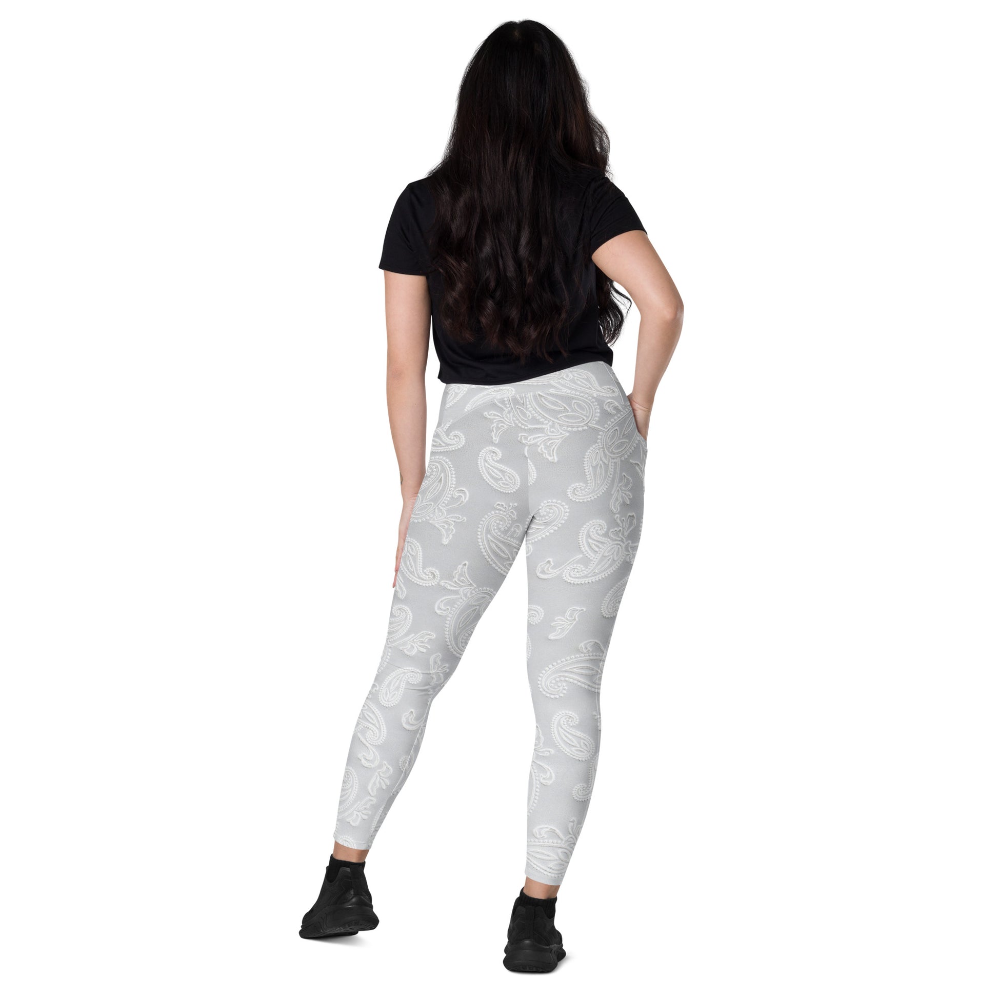 Fabric Sigils Women's Recycled Crossover Leggings With Pockets - FLAKOUT