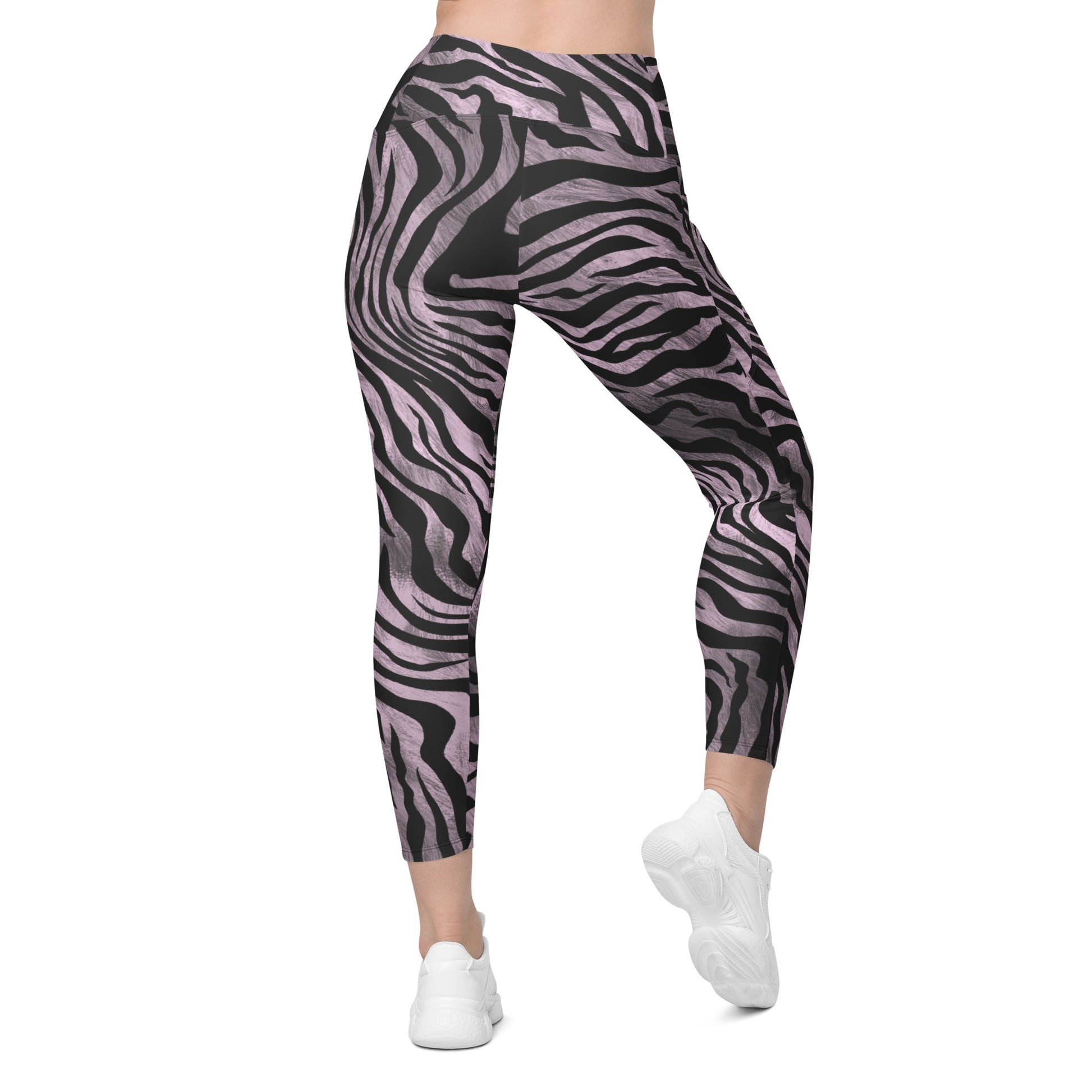 Zebralis Women's Recycled Crossover Leggings With Pockets - FLAKOUT