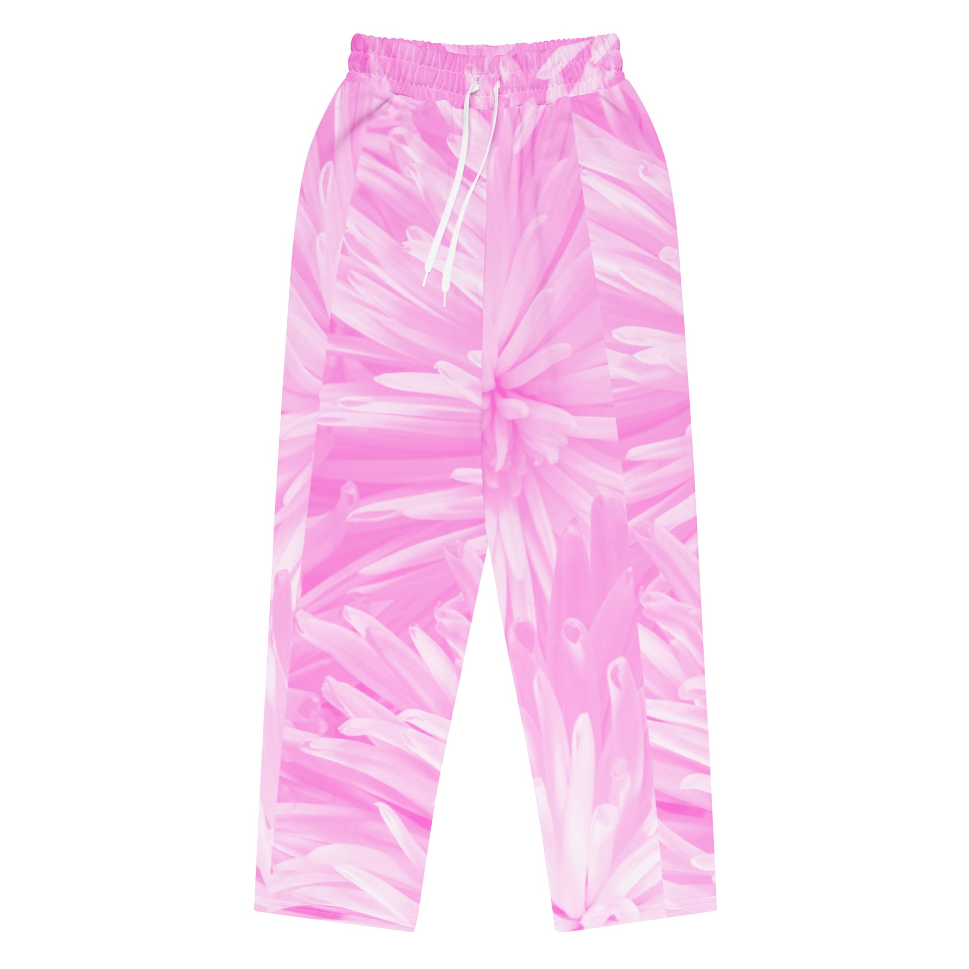 Pink Blossom Women's Wide-leg Recycled Joggers - FLAKOUT