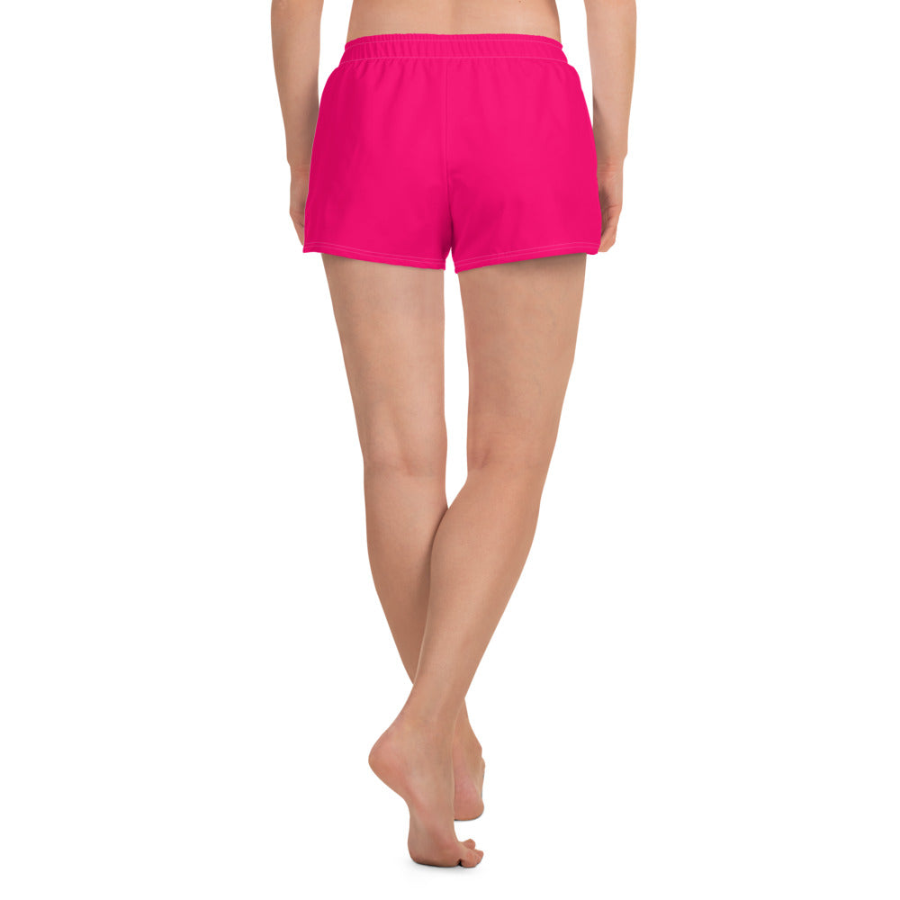 FLAKOUT Sport Fuchsia Burst Women’s Recycled Athletic Shorts - FLAKOUT