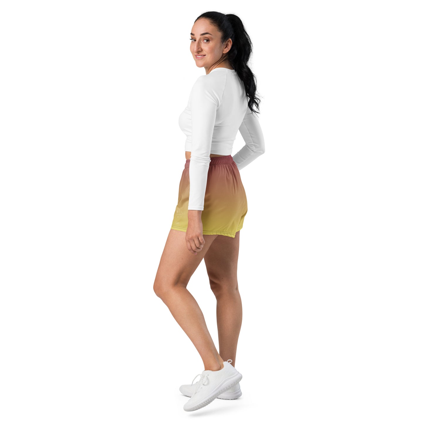 FLAKOUT Sport Golden Raspberry Women’s Recycled Athletic Shorts - FLAKOUT