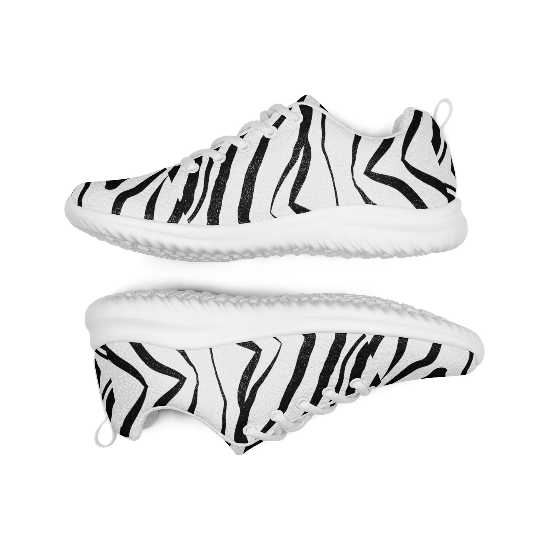 Striped Zebra Vibrance Men’s Athletic Shoes - FLAKOUT