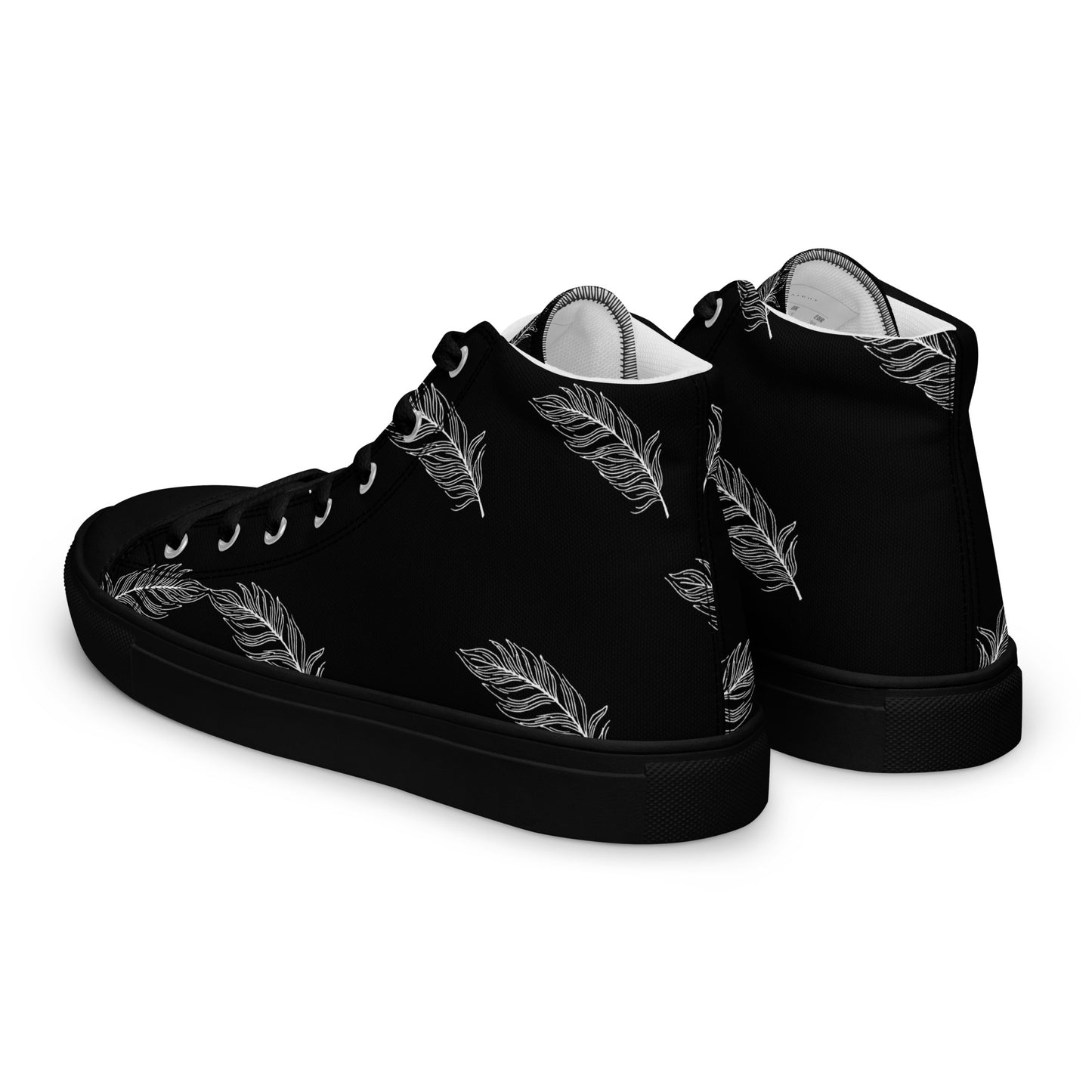 Ethereal Plumes Men’s High Top Canvas Shoes - FLAKOUT