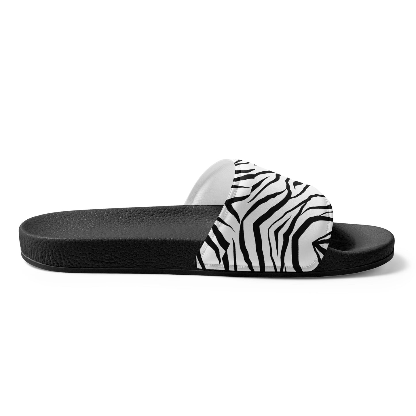 Striped Zebra Vibrance Men’s Slides - FLAKOUT