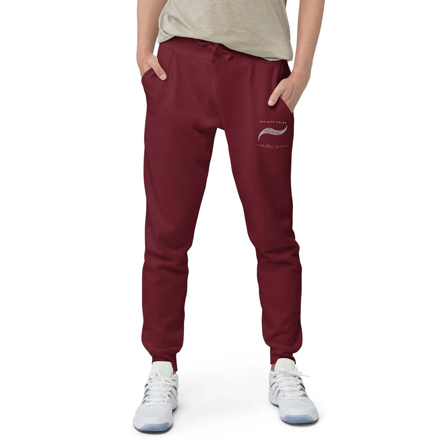 Infinite Pulse Embroidered Unisex Fleece Sweatpants - FLAKOUT