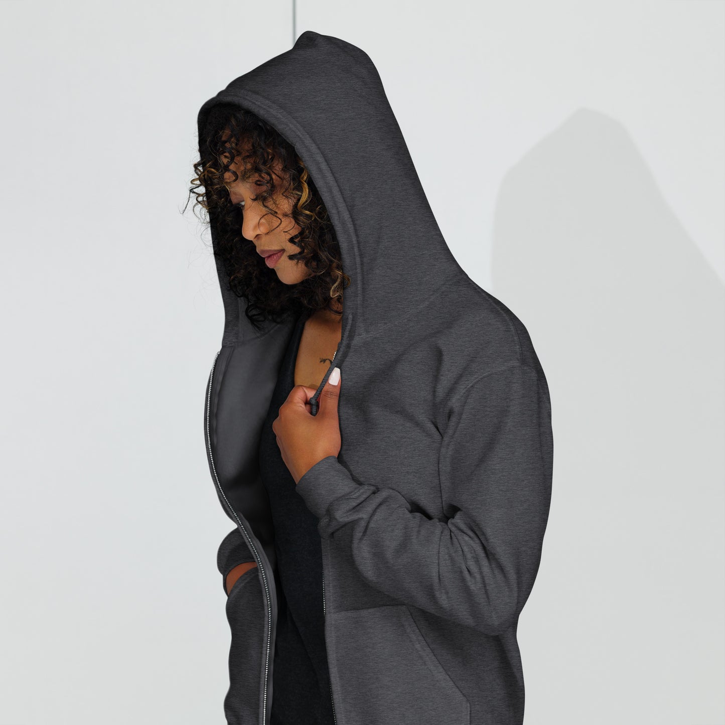 Nonnotine Dreamscape Trippin Heavy Harmony Fusion Zip Hoodie - Dark Heather - FLAKOUT