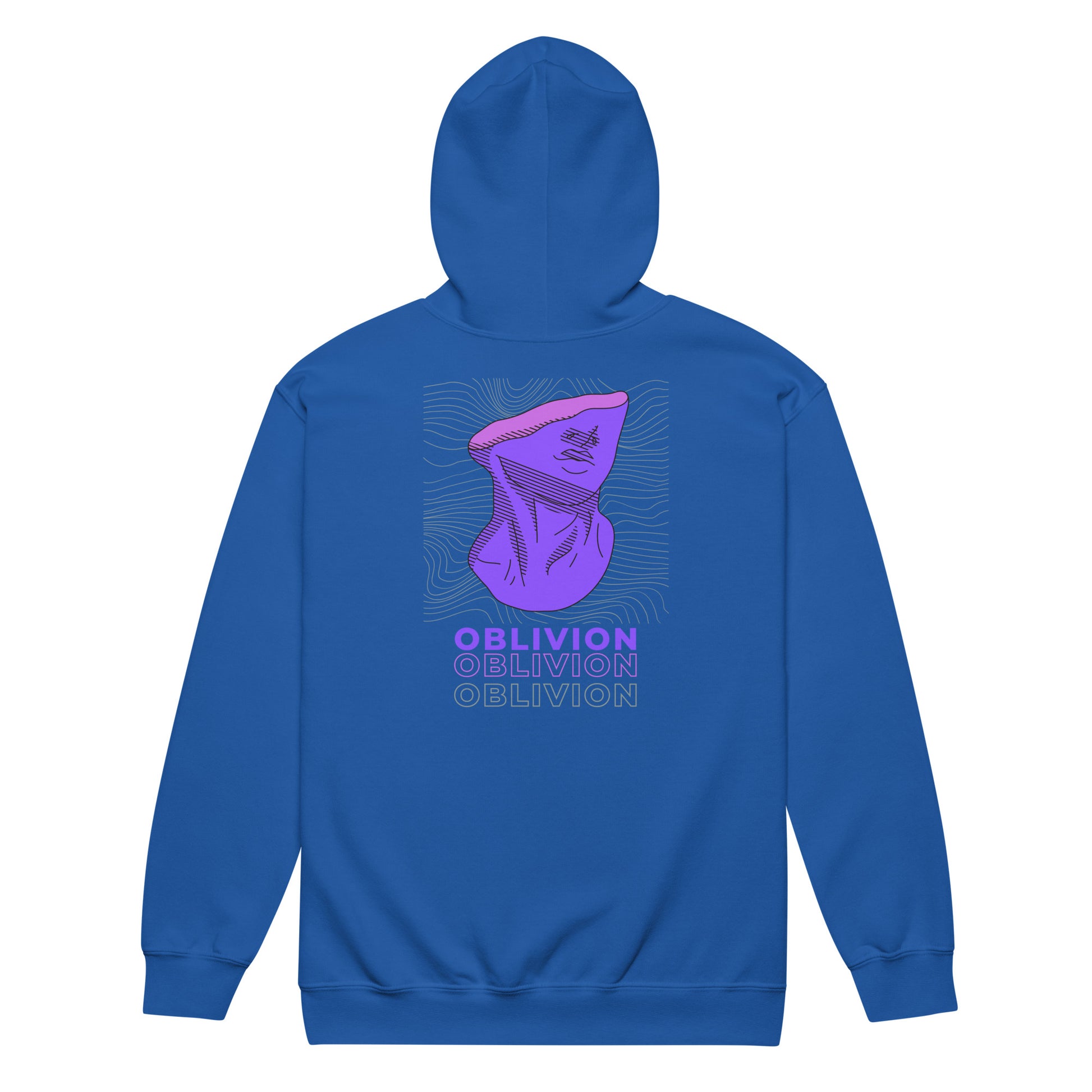 Violet Veil Of Oblivion Heavy Harmony Fusion Zip Hoodie - Royal - FLAKOUT