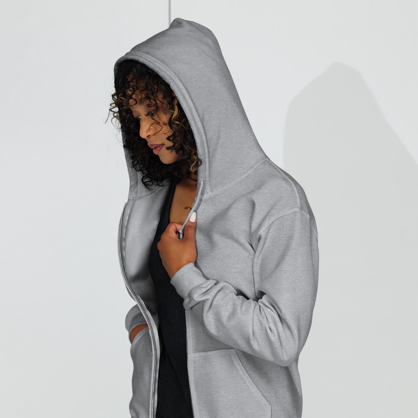 Sweet Talker Kiss Me Heavy Harmony Fusion Zip Hoodie - Sport Grey - FLAKOUT