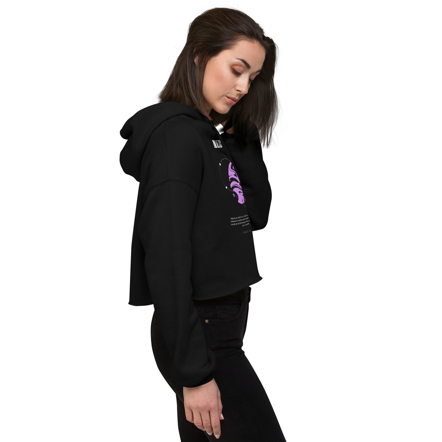 Nebuluxe Brilliance Women's Crop Hoodie - FLAKOUT