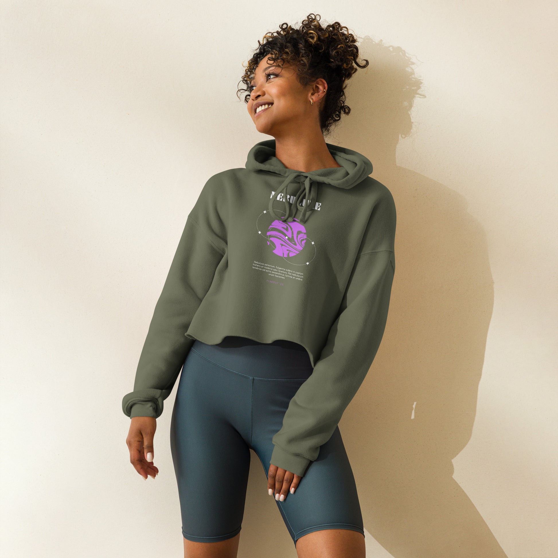 Nebuluxe Brilliance Women's Crop Hoodie - FLAKOUT