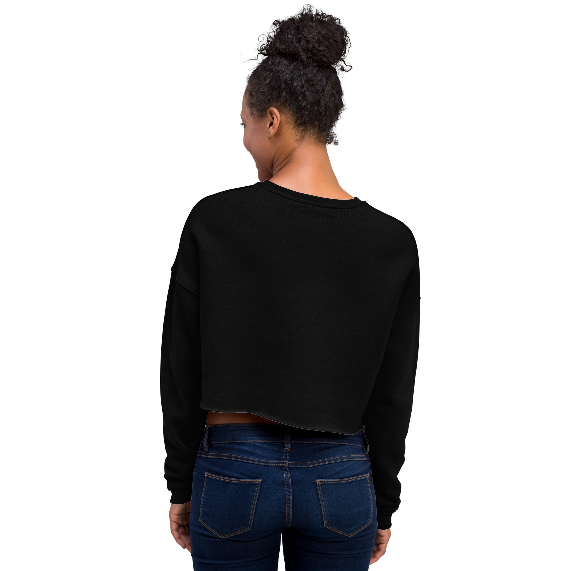 Nebuluxe Brilliance Women's Crop Sweatshirt - Black - FLAKOUT