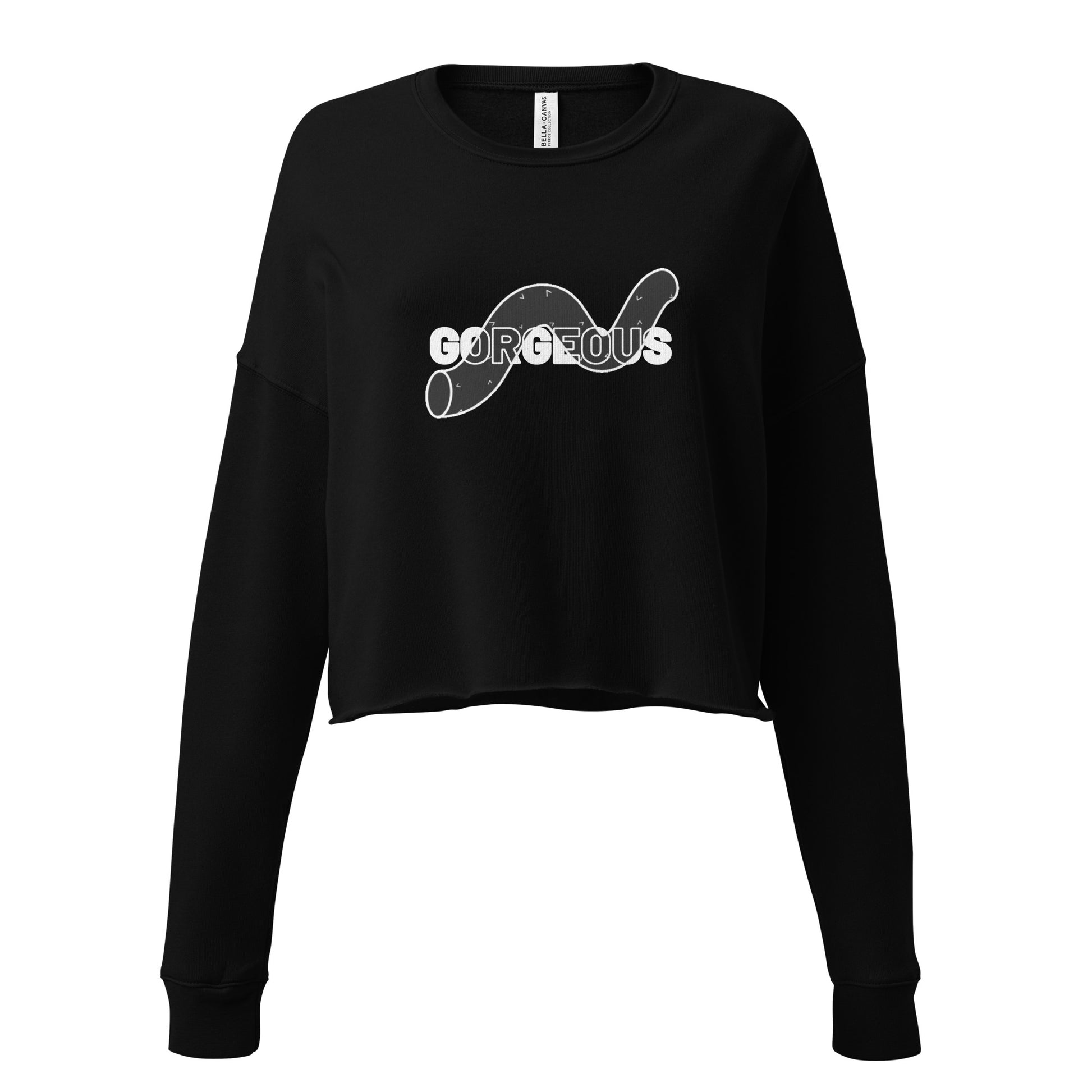 Gorgeous Opullent Allure Women's Crop Sweatshirt - Black - FLAKOUT