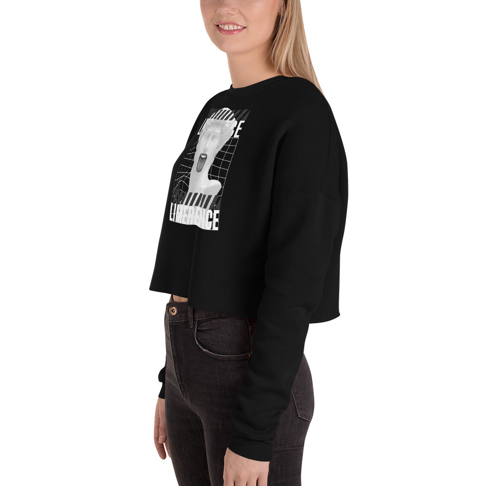 Limerence Women's Crop Sweatshirt - Black - FLAKOUT