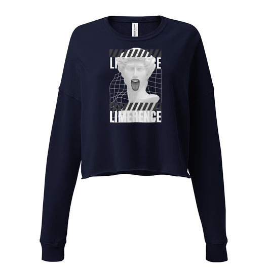 Limerence Women's Crop Sweatshirt - Navy - FLAKOUT