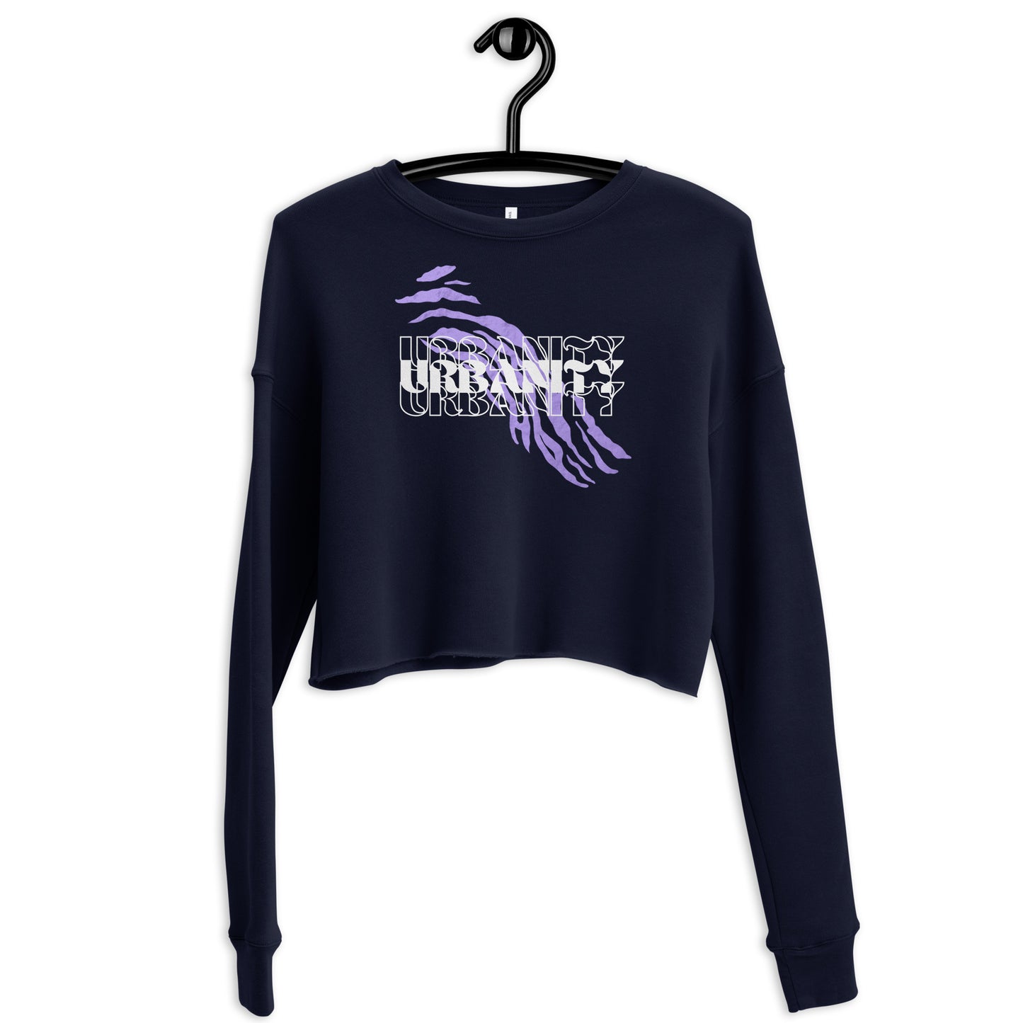 Streetwise Urbanity Women's Crop Sweatshirt - Navy - FLAKOUT