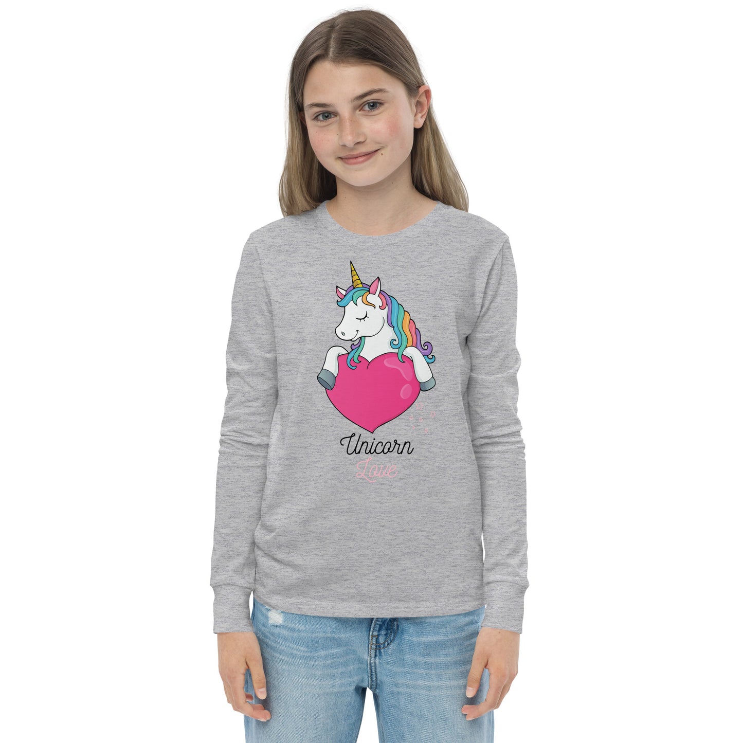 Unicorn Love Girl's Long Sleeve Tee - FLAKOUT