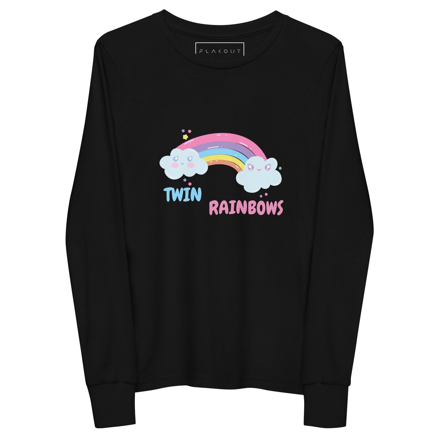 Twin Rainbows Girl's Long Sleeve Tee - FLAKOUT