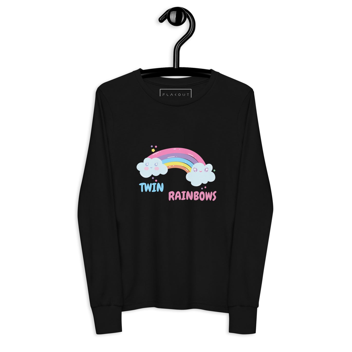 Twin Rainbows Girl's Long Sleeve Tee - FLAKOUT