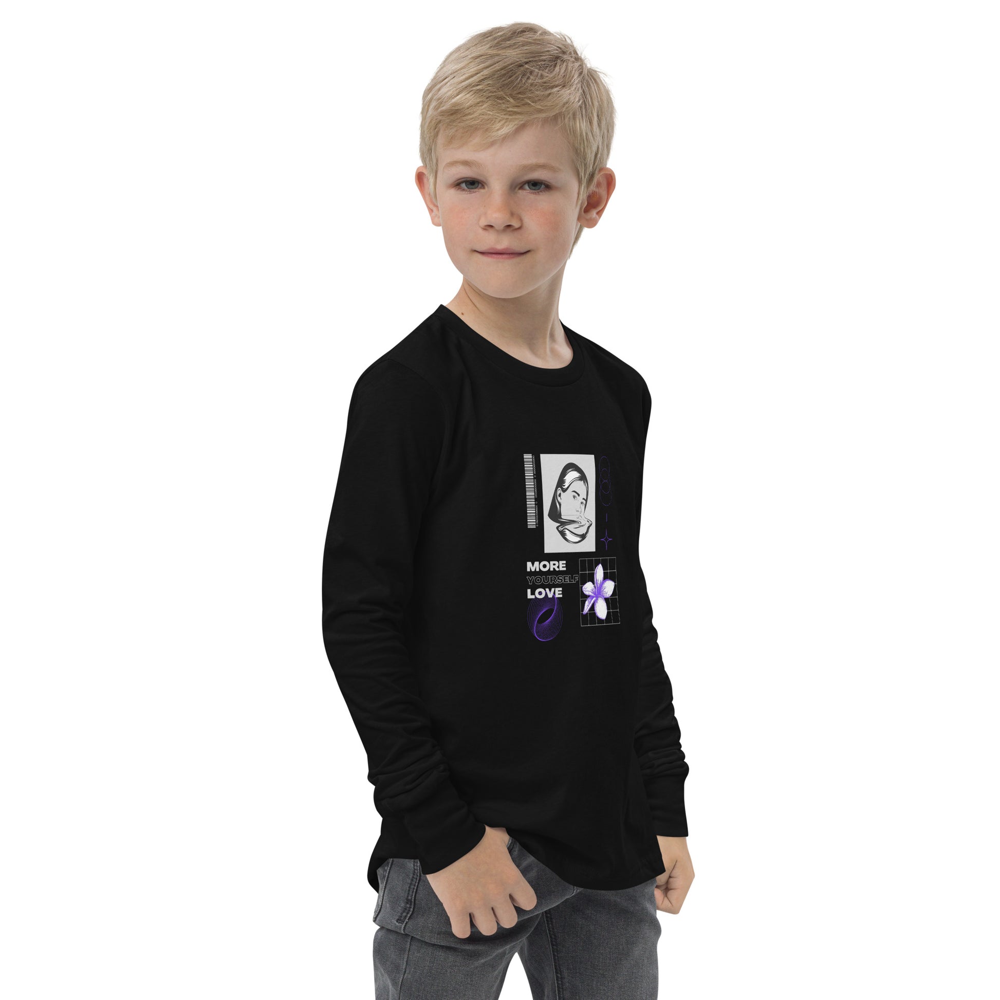 Nurture Yourself Love Yourself More Kid's Long Sleeve Shirt - FLAKOUT