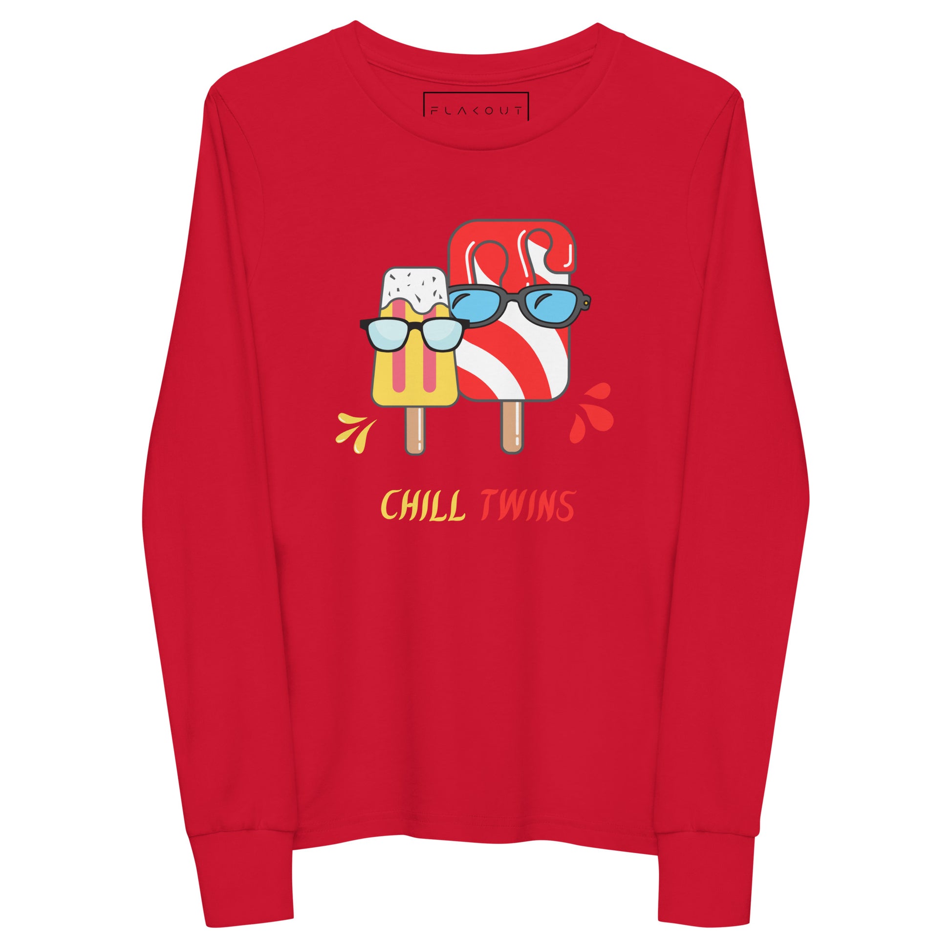 Chill Twins Unisex Kid's Long Sleeve Tee - FLAKOUT