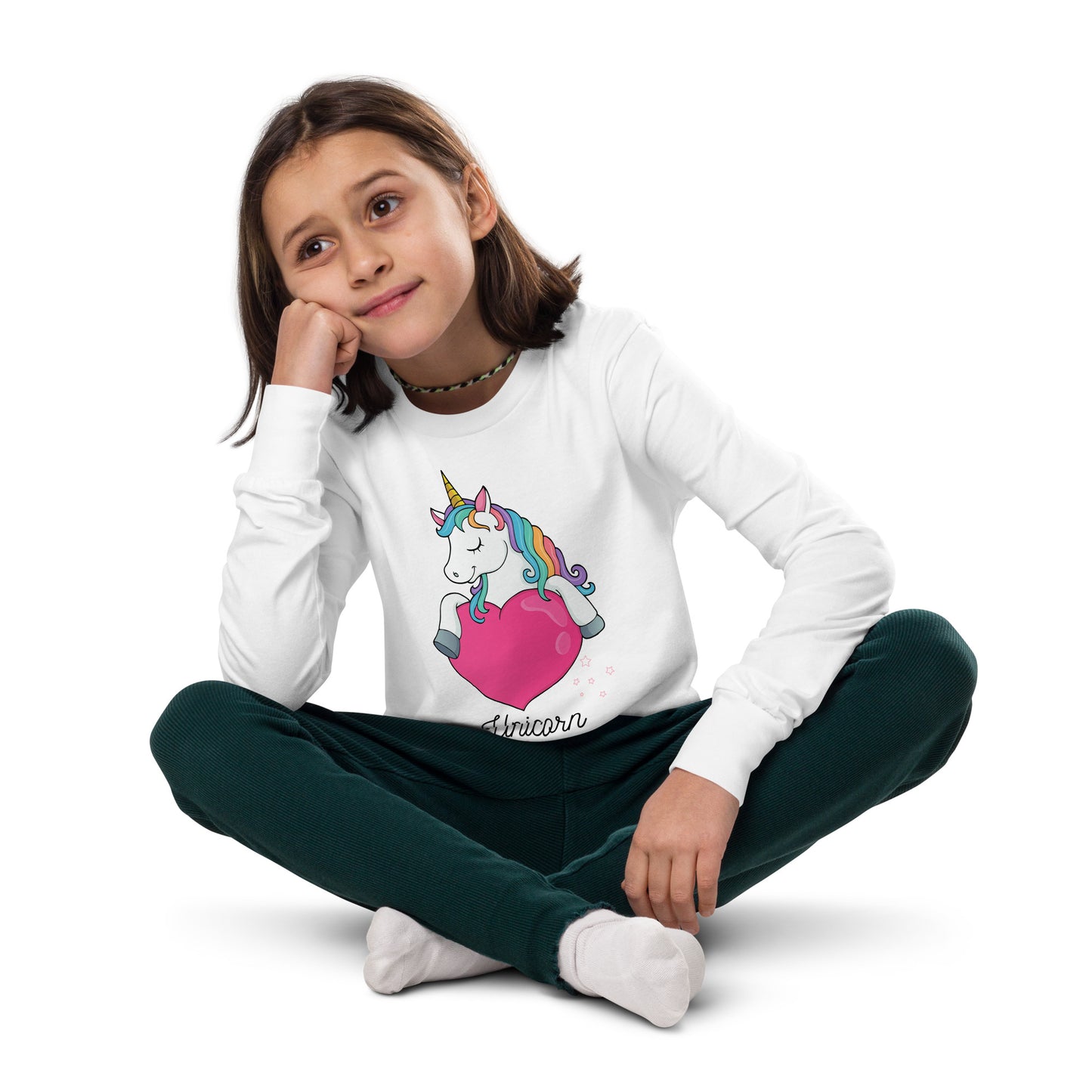 Unicorn Love Girl's Long Sleeve Tee - FLAKOUT