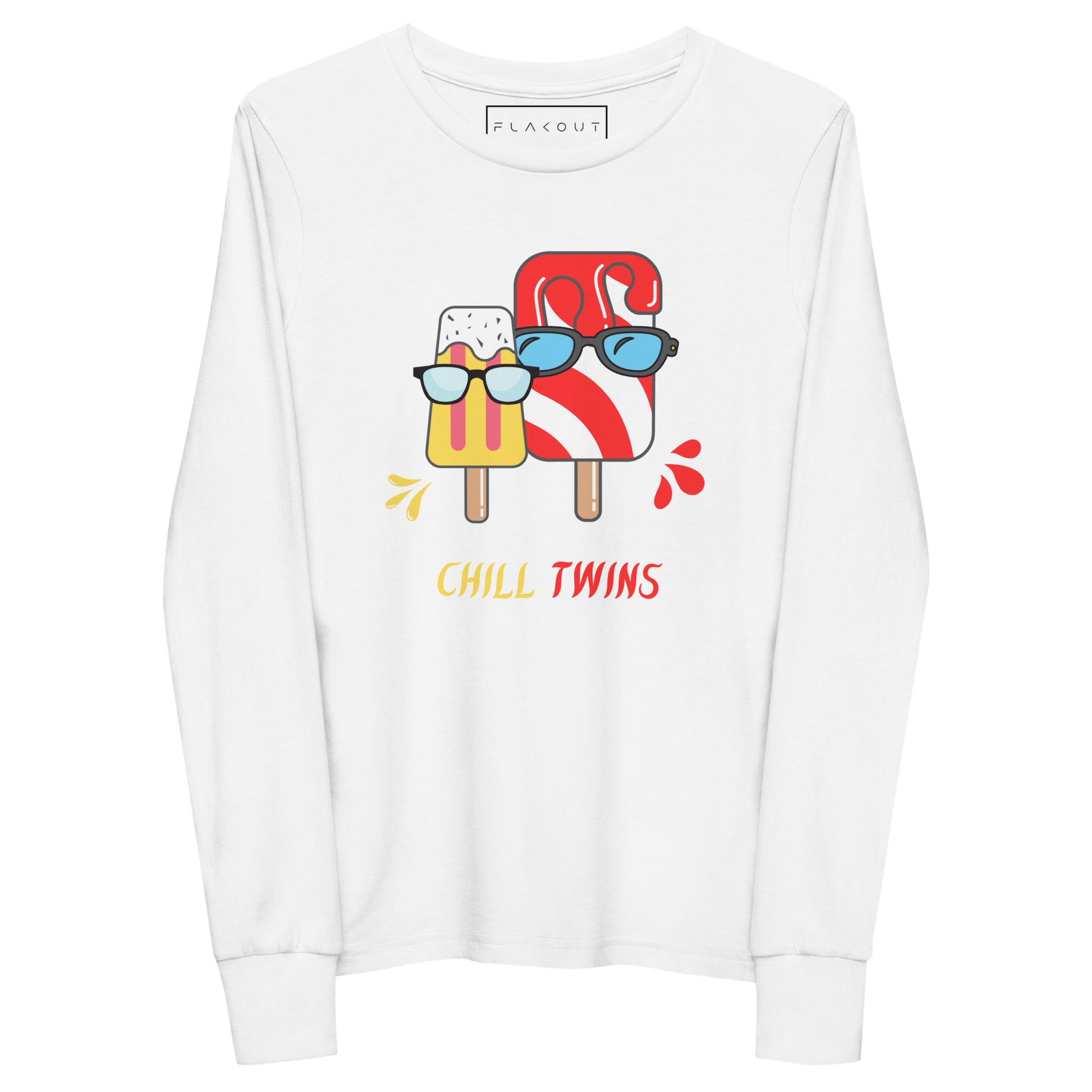 Chill Twins Unisex Kid's Long Sleeve Tee - FLAKOUT